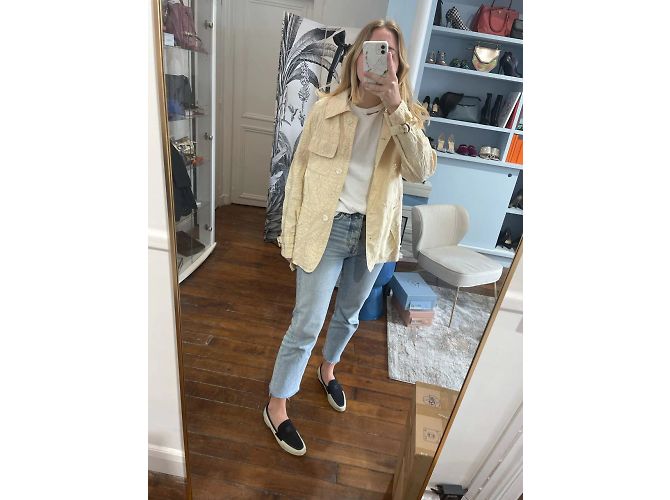 MOSCHINO Jacken T.FR 40 Synthetik Beige - Ansicht 3