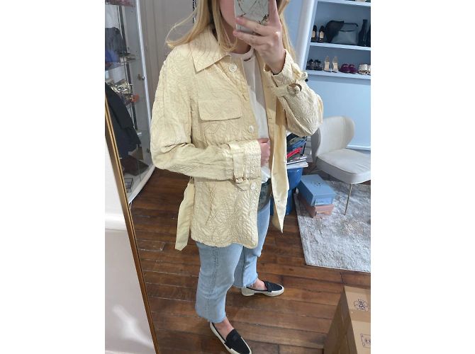 MOSCHINO Jacken T.FR 40 Synthetik Beige - Ansicht 7
