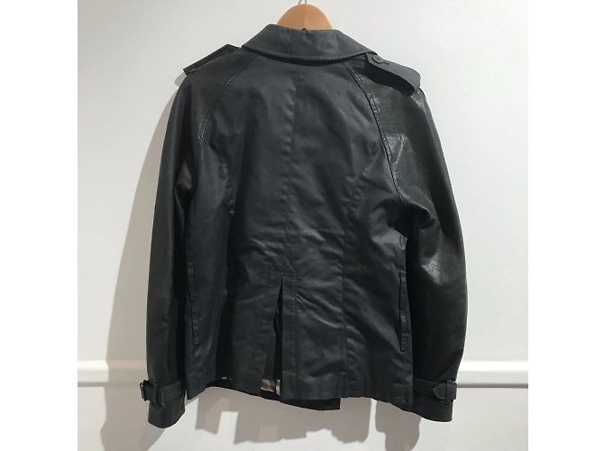 Abrigos BURBERRY T.FR 36 Algodón Negro - vista 2