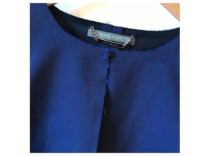 ALBERTA FERRETTI Jaquetas T.FR 36 Sintético Azul marinho - vista 2