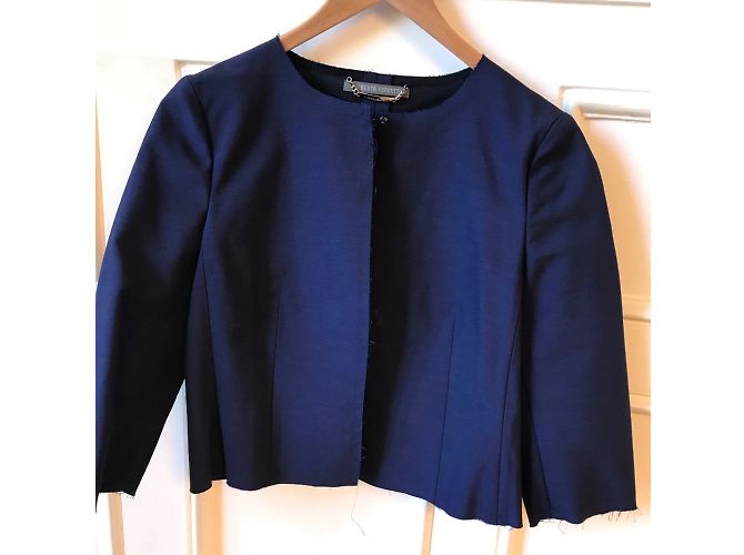 ALBERTA FERRETTI Jaquetas T.FR 36 Sintético Azul marinho - vista 3