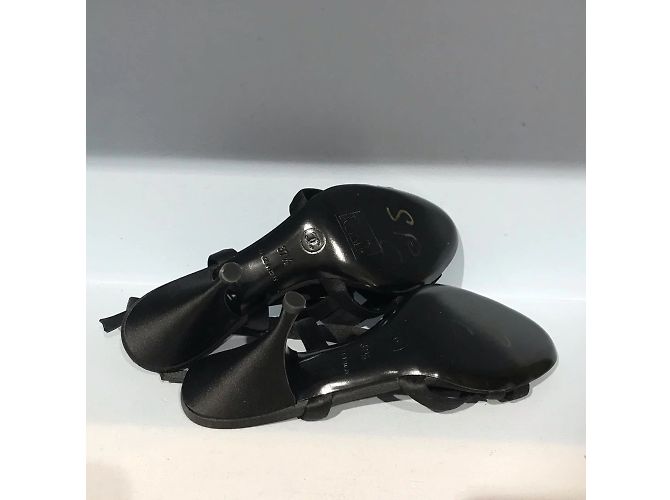 Sandali CHANEL T.EU 37.5 Tessuto Nero - vista 7