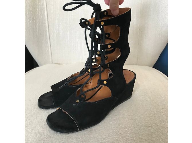 Chloé Sandali CHLOE T.EU 36.5 Camoscio Nero - vista 4