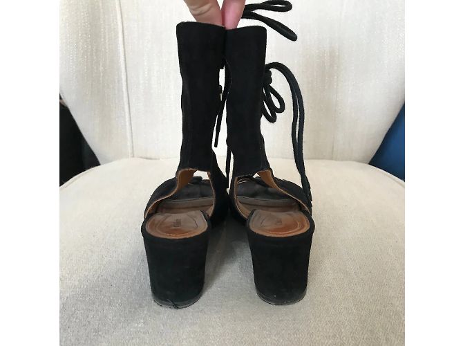 Chloé Sandali CHLOE T.EU 36.5 Camoscio Nero - vista 5