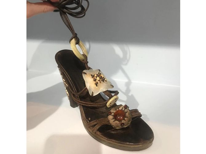 Sandali EMANUEL UNGARO T.EU 37 Pelle Marrone - vista 2