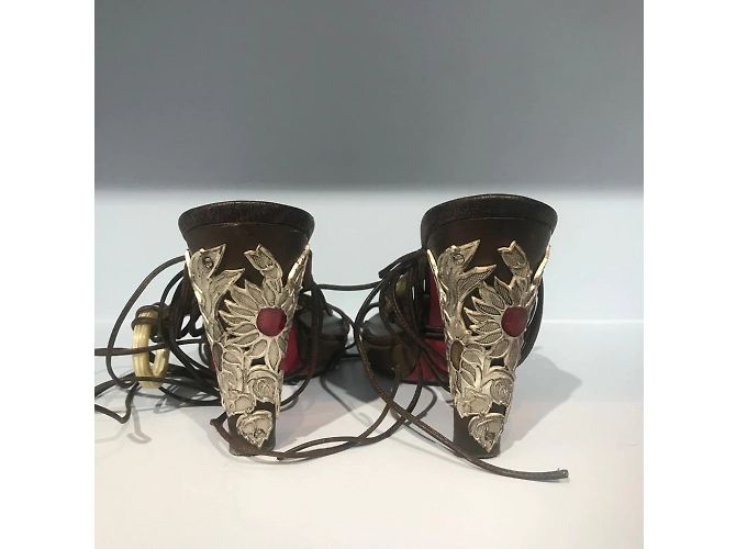 Sandali EMANUEL UNGARO T.EU 37 Pelle Marrone - vista 4
