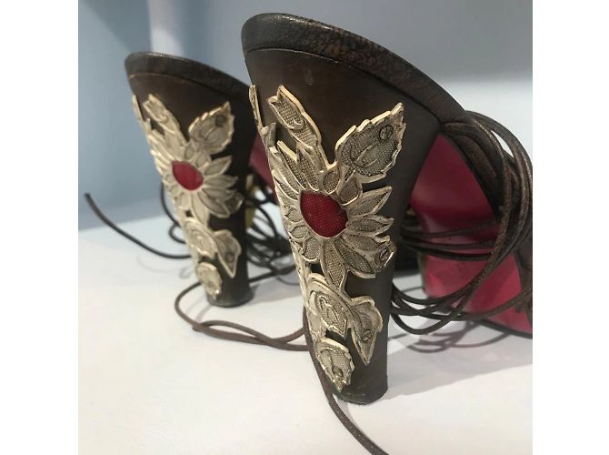 Sandali EMANUEL UNGARO T.EU 37 Pelle Marrone - vista 5