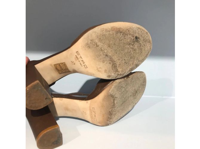Sandali ETRO T.EU 37 Pelle Marrone - vista 4