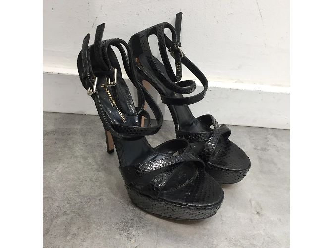 Sandali GIANVITO ROSSI T.EU 37.5 Pelli esotiche Nero - vista 2