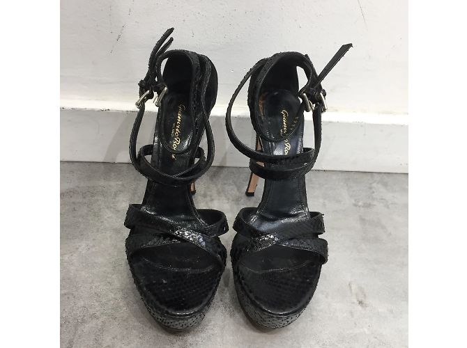 Sandali GIANVITO ROSSI T.EU 37.5 Pelli esotiche Nero - vista 3