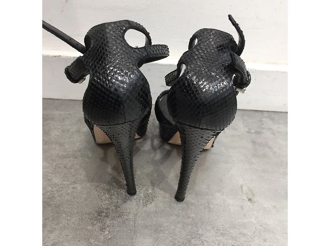 Sandali GIANVITO ROSSI T.EU 37.5 Pelli esotiche Nero - vista 4