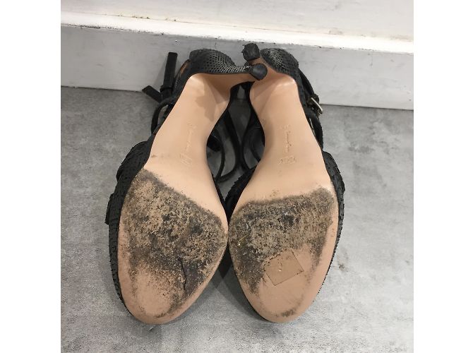 Sandali GIANVITO ROSSI T.EU 37.5 Pelli esotiche Nero - vista 5