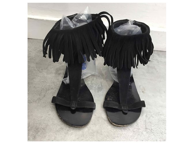 Sandali GIUSEPPE ZANOTTI T.EU 38 Camoscio Nero - vista 4