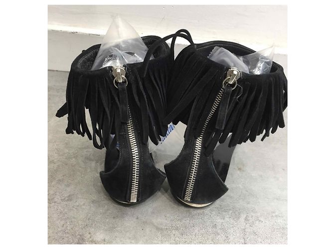Sandali GIUSEPPE ZANOTTI T.EU 38 Camoscio Nero - vista 5