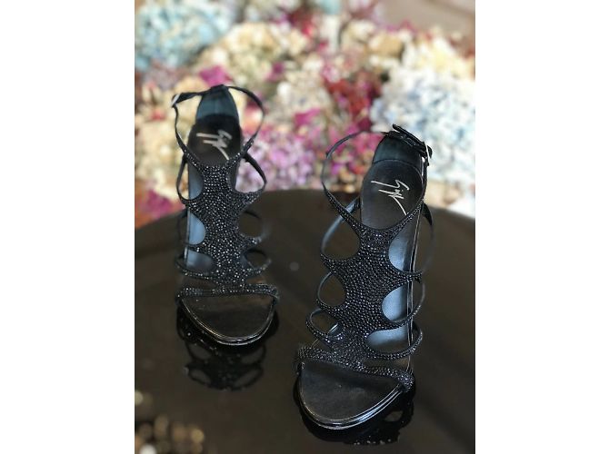 Sandali GIUSEPPE ZANOTTI T.EU 38.5 Pelle Nero - vista 7