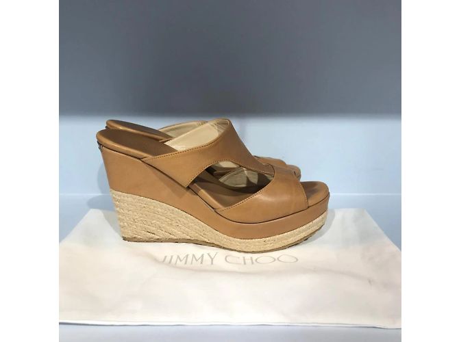 Sandali JIMMY CHOO T.EU 36.5 Pelle Beige - vista 7