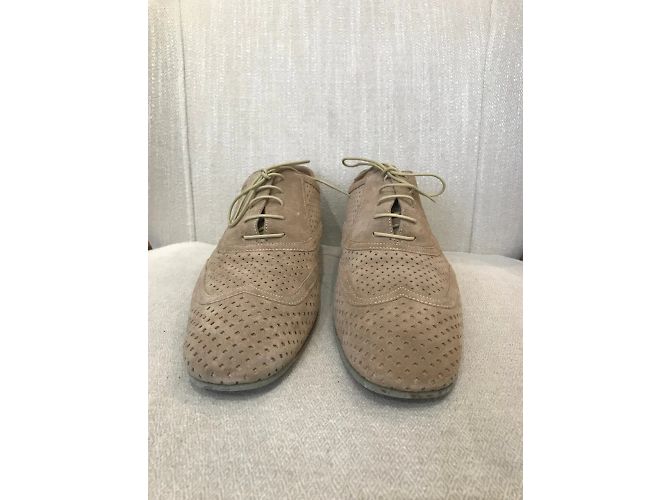 LOUIS VUITTON Stringate T.Unione Europea 43.5 scamosciato Beige - vista 2
