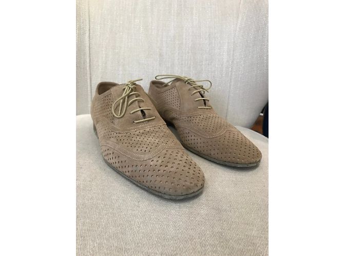 LOUIS VUITTON Stringate T.Unione Europea 43.5 scamosciato Beige - vista 3