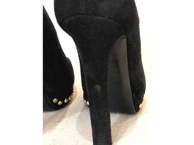 ALEXANDER MCQUEEN Tacchi T.EU 37.5 Camoscio Nero - vista 6