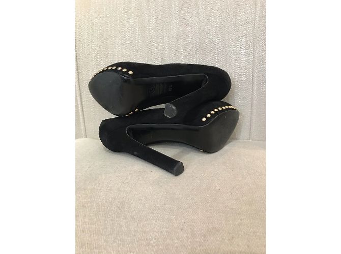 ALEXANDER MCQUEEN Tacchi T.EU 37.5 Camoscio Nero - vista 7
