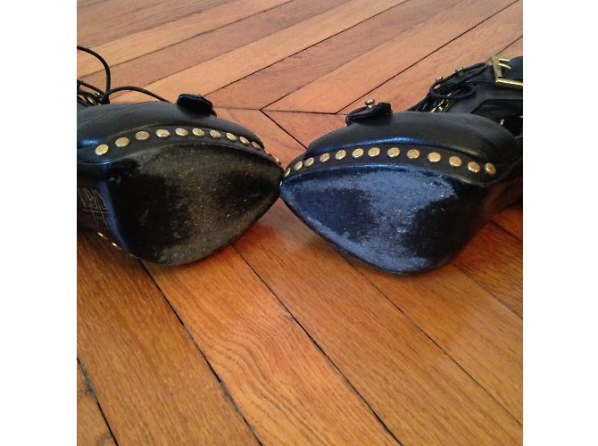 ALEXANDER MCQUEEN Stivaletti T.EU 37 Pelle Nero - vista 5