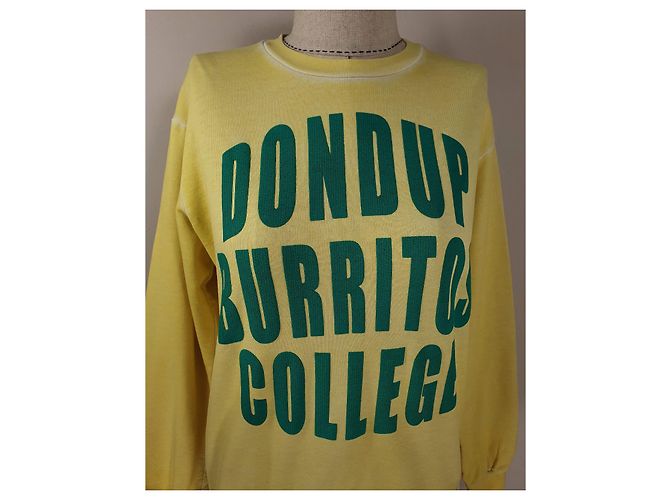 Sudadera de cuello redondo de algodón amarillo Dondup Verde - vista 2