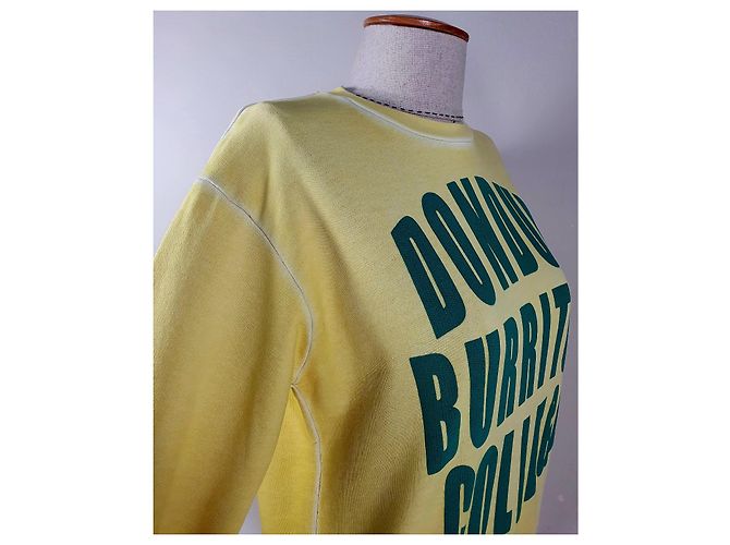 Sudadera de cuello redondo de algodón amarillo Dondup Verde - vista 3