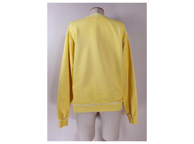 Sudadera de cuello redondo de algodón amarillo Dondup Verde - vista 4
