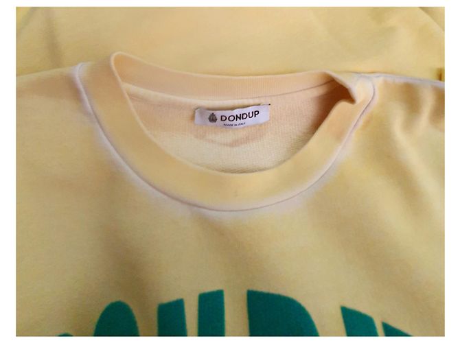 Sudadera de cuello redondo de algodón amarillo Dondup Verde - vista 5