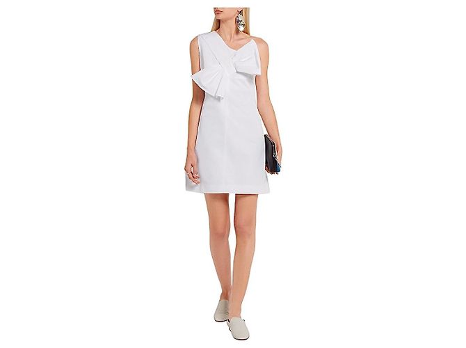 Kurzes Kleid VICTORIA BECKHAM Weiß - Ansicht 6