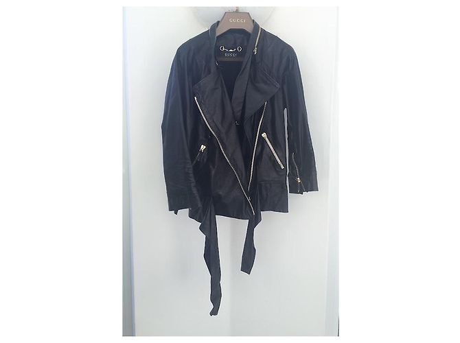 Gucci Lederjacke Schwarz - Ansicht 3
