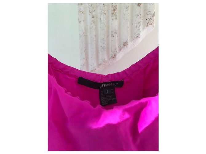 Autre Marque Trägerloses Seidenkleid in Fuchsia Fuschia - Ansicht 3