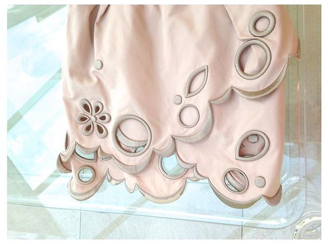 Victor & Rolf VIKTOR&ROLF Trägerloses kurzes Kleid Beige Baumwolle Pink - Ansicht 5