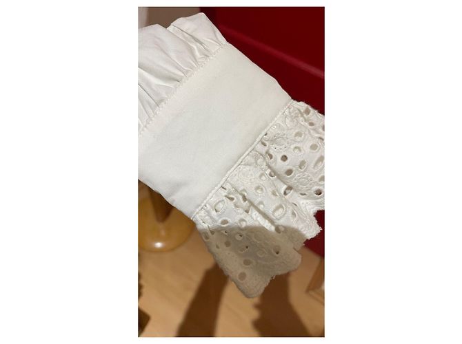 Top Manoush Blanco de Algodón con Cuello Bordado Inglés - vista 4