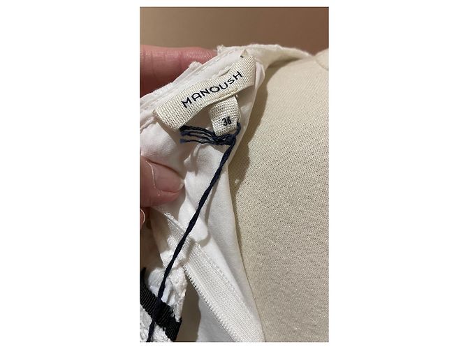 Top Manoush Blanco de Algodón con Cuello Bordado Inglés - vista 7