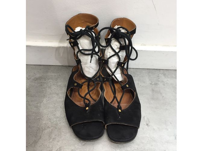 Chloé Sandálias CHLOE T.EU 37.5 Camurça Preto - vista 3