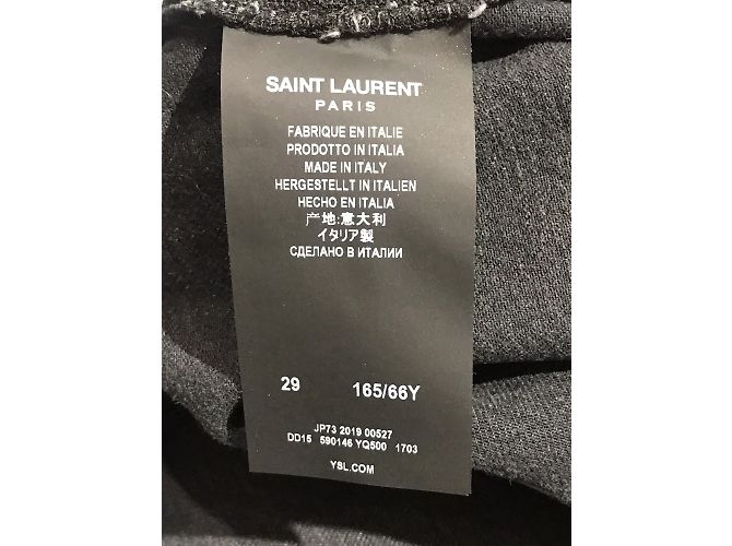 Jeans SAINT LAURENT T.US 29 Algodón Negro - vista 6