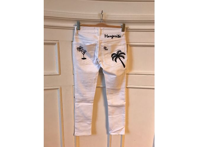 Filles à Papa FILLES A PAPA Jeans T.US 24 Algodón Blanco - vista 2