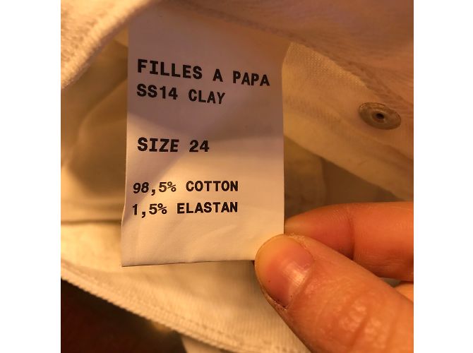 Filles à Papa FILLES A PAPA Jeans T.US 24 Algodón Blanco - vista 4