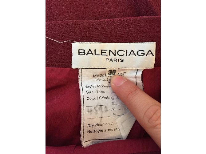 BALENCIAGA Röcke T.FR 38 Synthetisch Bordeaux - Ansicht 3