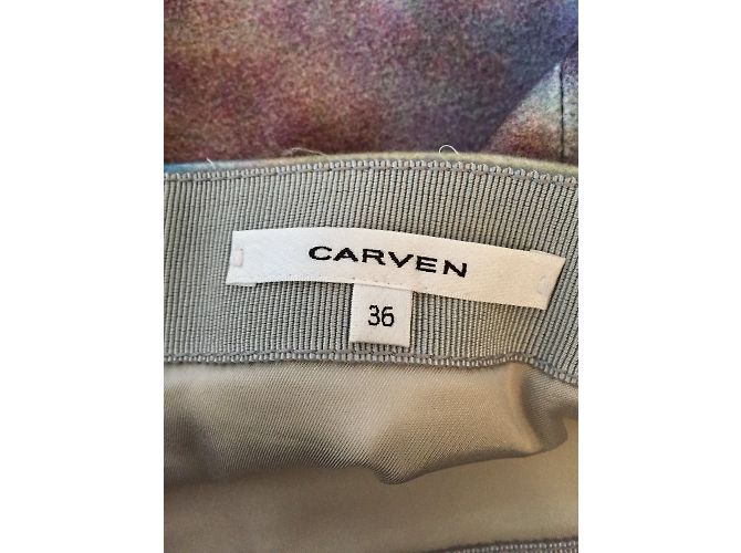 Faldas CARVEN T.FR 36 Algodón Multicolor - vista 4