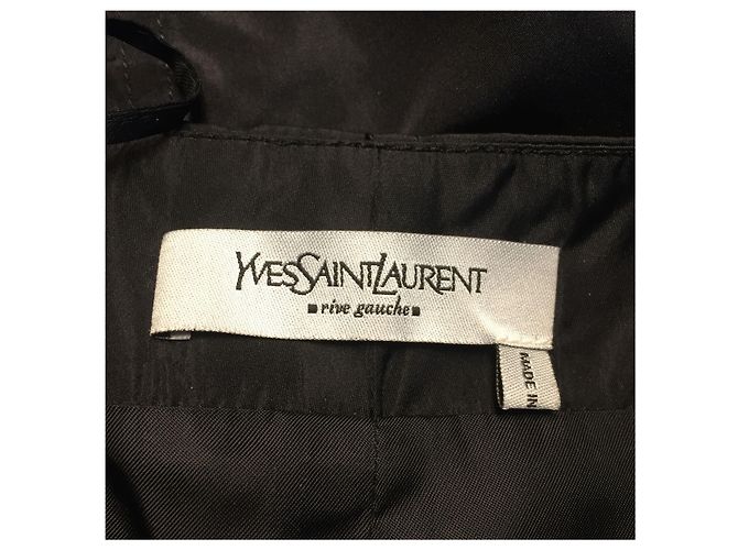 Faldas YVES SAINT LAURENT T.FR 36 Seda Negro - vista 4