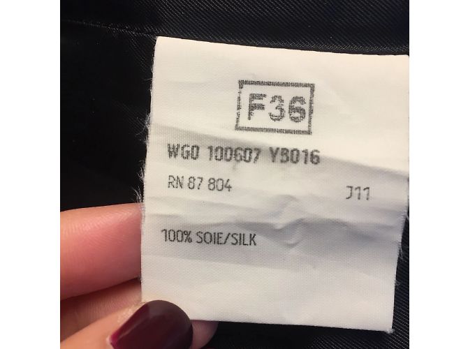 Faldas YVES SAINT LAURENT T.FR 36 Seda Negro - vista 5