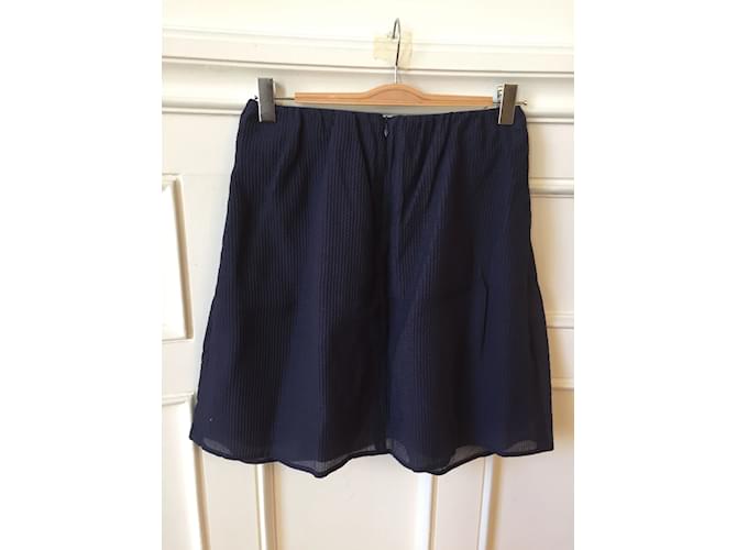 Faldas CARVEN T.FR 38 Algodón Azul marino - vista 2