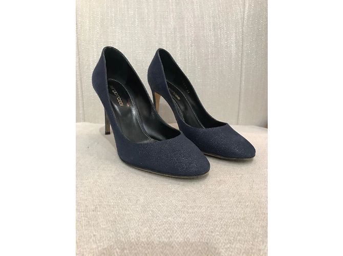 SERGIO ROSSI Tacchi T.EU 37 Tessuto Blu - vista 3