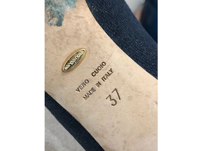 SERGIO ROSSI Tacchi T.EU 37 Tessuto Blu - vista 5
