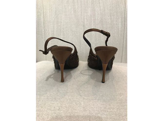 SERGIO ROSSI Absätze T.EU 37.5 Stoff Braun - Ansicht 4