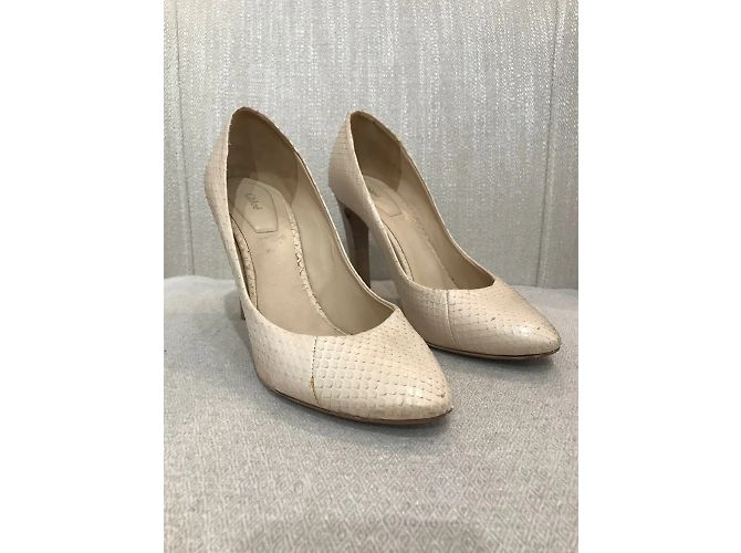 Chloé CHLOE Tacchi T.EU 36.5 Pelli esotiche Beige - vista 3