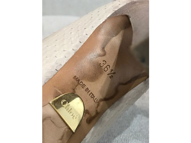 Chloé CHLOE Tacchi T.EU 36.5 Pelli esotiche Beige - vista 5