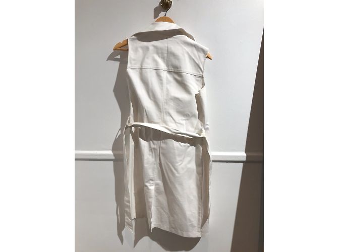 Vestido MOSCHINO T.FR 34 Algodón Blanco - vista 2